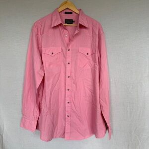 Pendleton Pink Frontier Long Sleeve Button-Up Shirt XLT